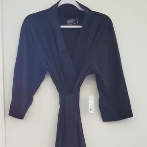 basic black cotton lightweight  jockey robe sz M